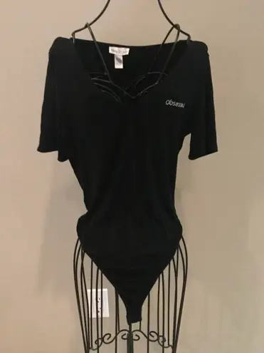 Full Tilt Black Short Sleeve ‘Obsessed’ Bodysuit