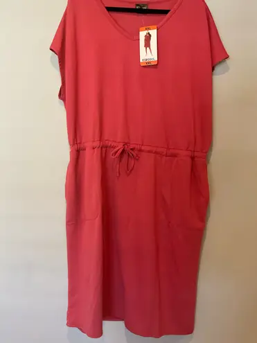 32 Degrees Heat 32 Degrees Women's V-neck Dress,garnet rose, xxl