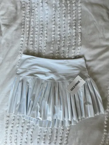 Gold Hinge White Skirt