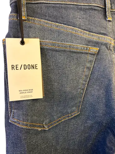 RE/DONE 90s High Rise Ankle Crop Deep Sapphire Size 28 Brand NWT ( Retail $285)