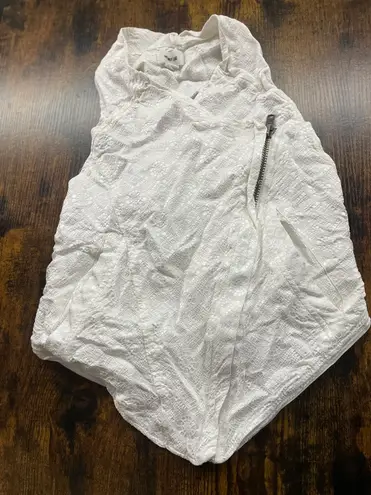 Helmut Lang Facet Jacquard White Vest