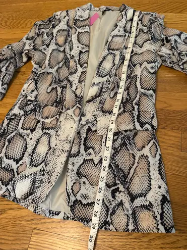 Shake print 3/4 sleeve blazer size L Size L
