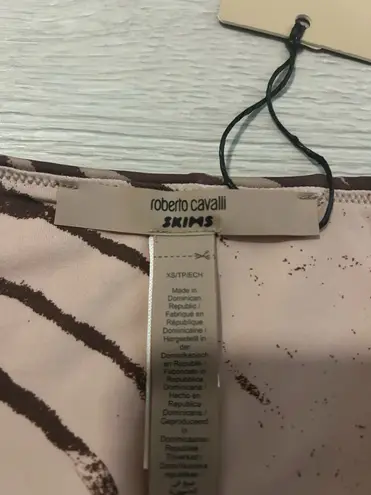 SKIMS NWT x Roberto Cavalli High-Waisted Bikini Bottom Zebra Print