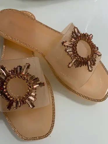Nude Rhinestone Jelly’s Tan Size 9