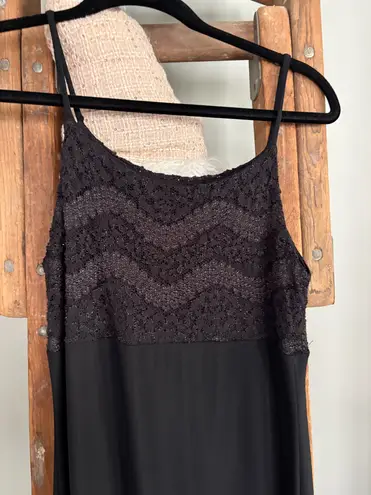 Planet Love size medium, black maxi dress with lace top