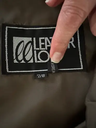 Vintage Genuine Brown Leather Skirt Junior Size 7/8 (Women's approx size 2