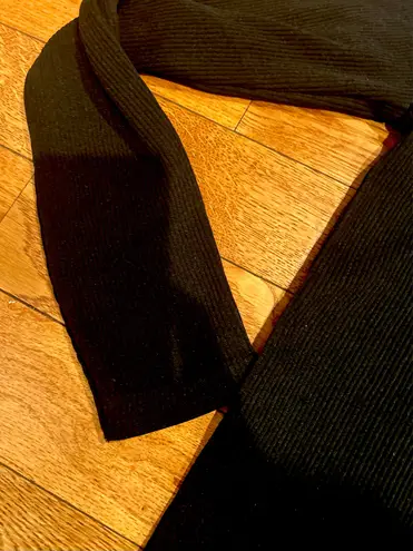 PINK DOT NWT BLACK Ribbed Seamless playsuit/catsuit zip up front long sleeves L Size L