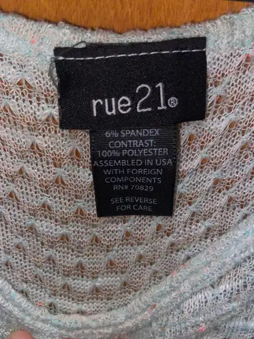 Rue 21 Green Sweater With Lace Accents - Image 3