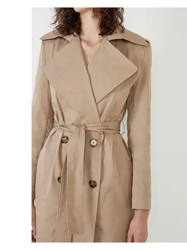 Bardot NWT The Classic Belted Trench Coat 10 Tan