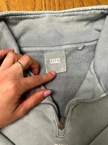 Kith Cropped Quarter zip Collard Sweatshirt