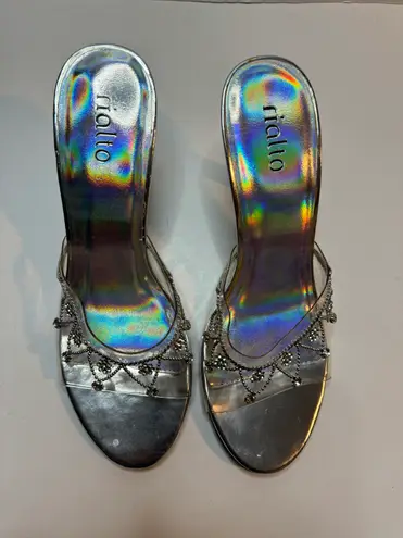 Rialto Clear Rhinestone Heels Size 8.5M