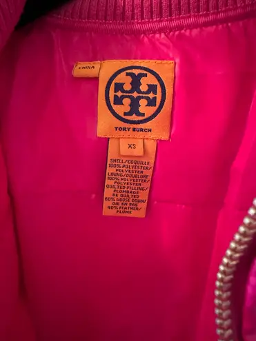 Tory Burch Hot Pink Down Puffer Jacket XS