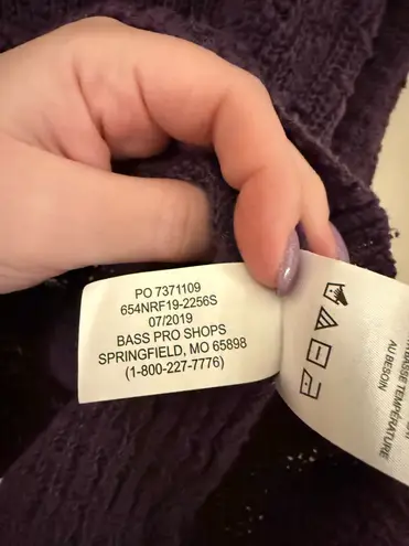 Natural Reflections Dark Purple Textured Knit Hoodie XL