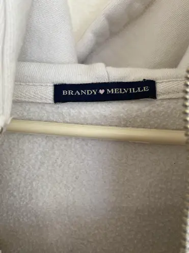 Brandy Melville White Crystal Hoodie 