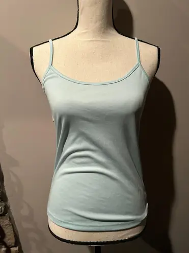 See Through 1/2 Sleeve Blouse with Matching Tank Blue Size XS