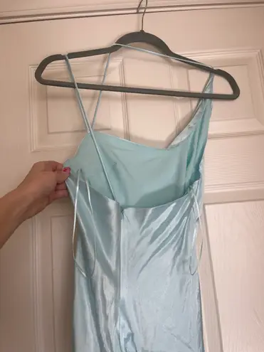 Bardot MINT Women's Asymmetric-Hem Satin Dress