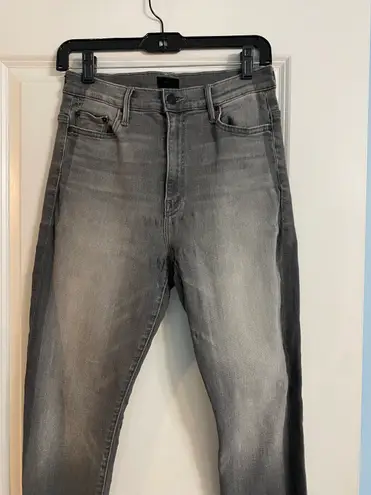 MOTHER Denim Mother Grey The Swooner Supermoon Stripe Jeans