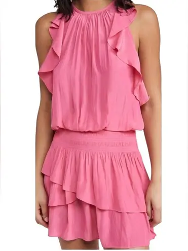 Ramy Brook Rooney Flutter Sleeve Mini Dress in pink