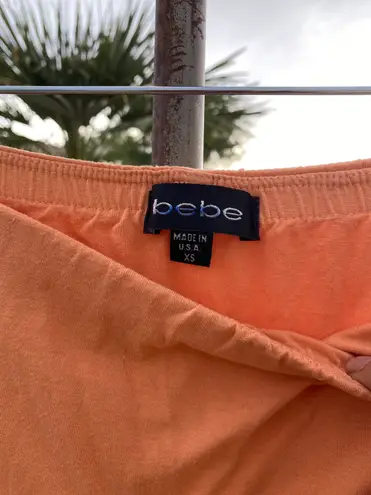 Bebe Orange High Low Skirt XS