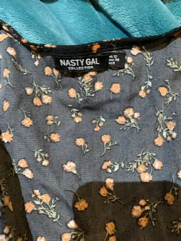 Nasty Gal Floral Button Dress