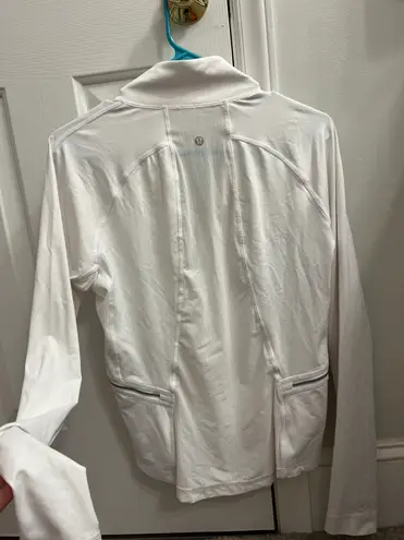 Lululemon White Zip-Up Jacket