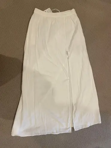 NA-KD White Linen Maxi Skirt