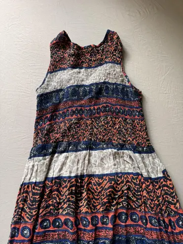 Ny Collection Smocked Patterned Maxi Dress