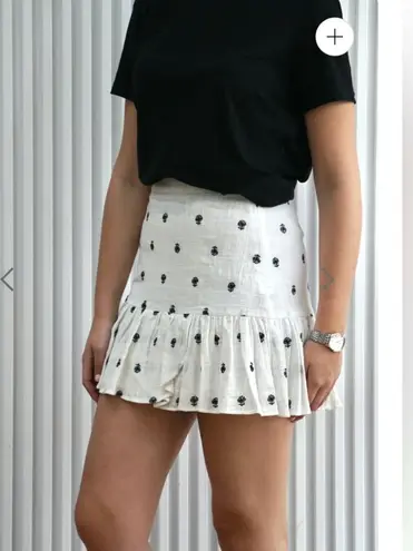 A loves A White Floral Embroidered Mini Skirt Women’s Size 0