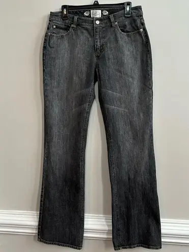 White House | Black Market WHBM Black Bootcut Embroidered Jeans Size 8