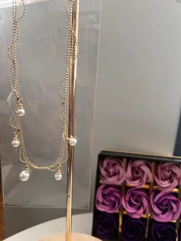 Gold Plated Pearl Necklace