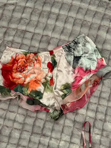 joyspun Sexy Floral Satin Pajama Set size M