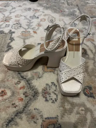 Dolce Vita Wessi Pearl Heels White Size 9