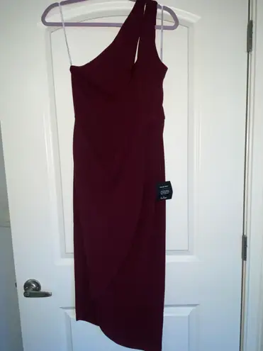 Lulus Burgundy Asymmetrical Dress