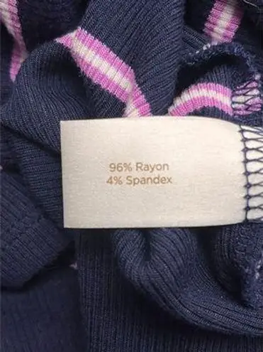 Decree Blue & Purple Scooped Neck Short Sleeved Dress