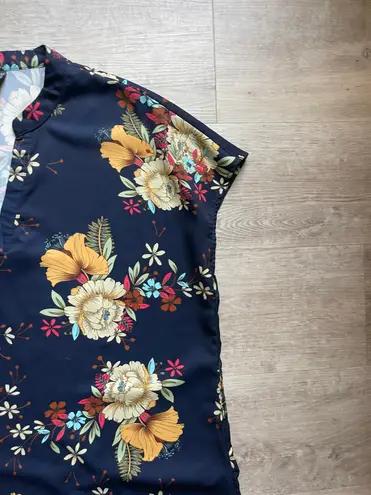 Emery Rose Floral Midi Dress Size XL Spring Multi