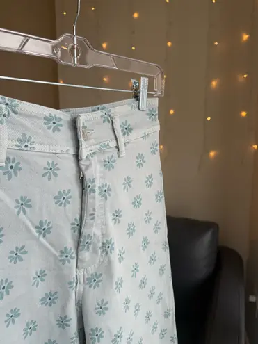 ZARA  Flower Jeans Print Marine