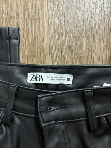 ZARA Black Leather Pants