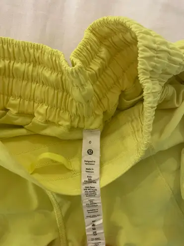 Lululemon Hotty Hot Shorts 4” Lined Neon Yellow