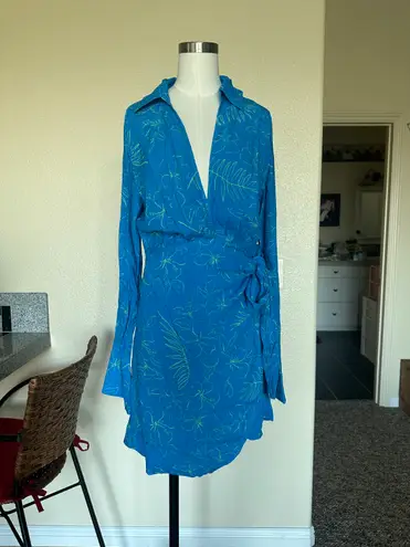 Charlie Holiday NWOT Amanda Floral Long Sleeve Tie Waist Minidress size 6