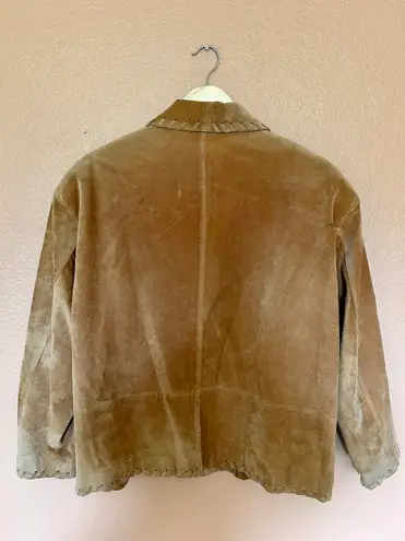 Studio Siena Brown Leather Jacket Oversized