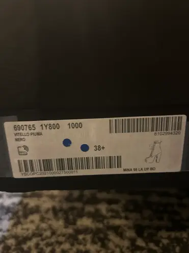 Saint Laurent Cherry Lace-up Platform Bootie in Smooth Leather Size 38.5