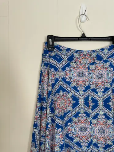Renee C . Blue Paisley Print Skirt Size Small Knee Length Lined