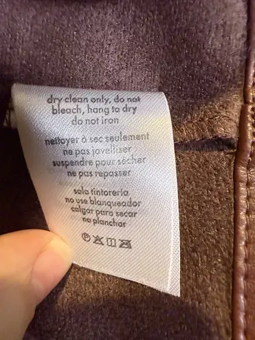 We Wore What Womens Size L Brown Faux Leather Crop Top