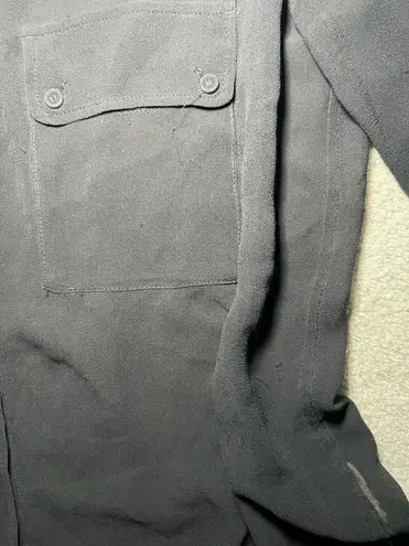 Wilfred Aritzia Sheer Silk Button Down Top Size Small