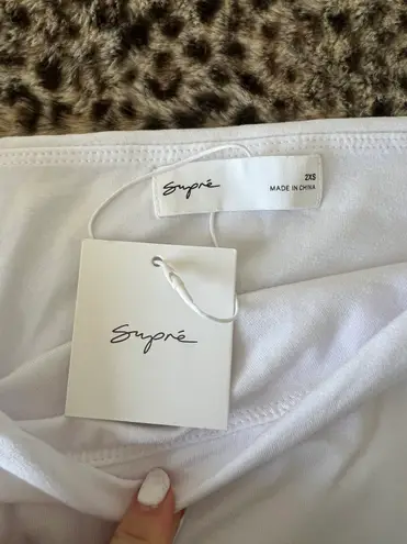 Supre Soft Mia Ruched Top White 2XS Size XXS