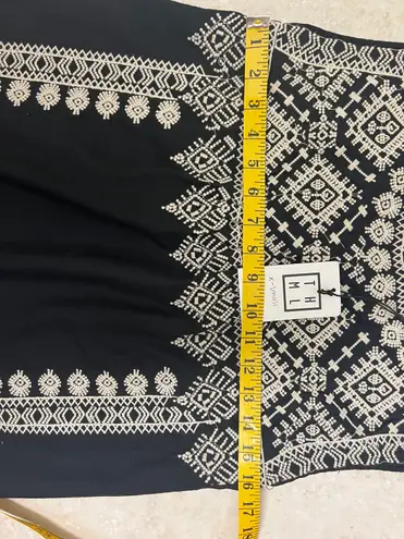 THML NWT Sayulita Embroidered black shift dress, size XS