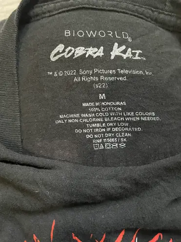 Cobra Kai Bio world Eagle fang karate short sleeve tee Black Size M
