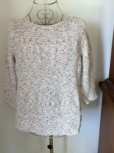 Chico's Chico’s size 1 multicolor 3/4 sleeve  sweater M 92% cotton