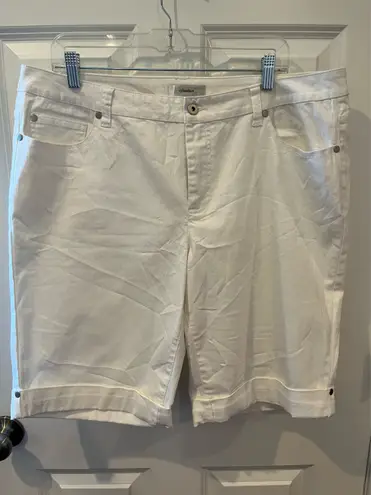 Christopher & Banks White Bermuda Jean Shorts Size 16