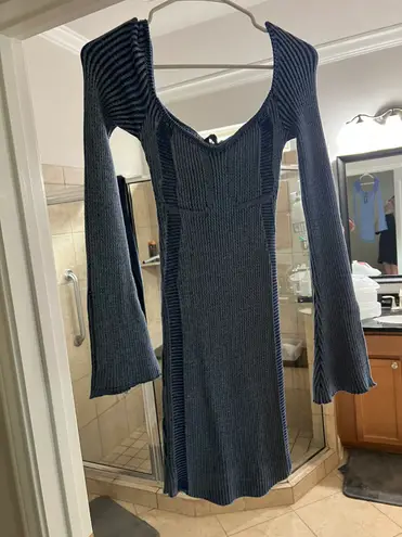 Pretty Little Thing Blue Sweater Dress